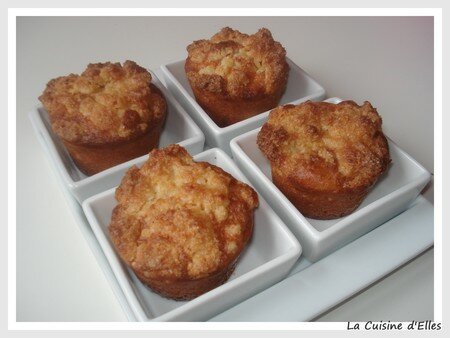 recettes dessert Muffins au crumble de pommes