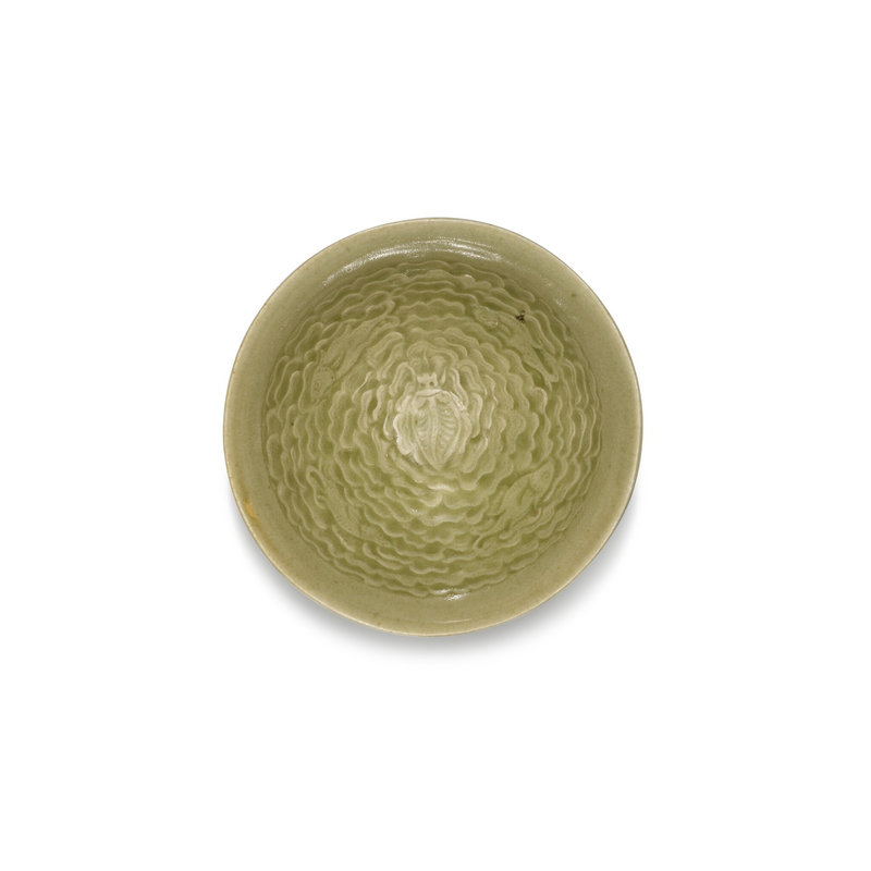 A Yaozhou celadon-glazed moulded ‘fish’ bowl, Northern Song dynasty (2)