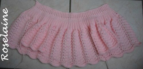 Roselaine tricot brassière point vagues 1