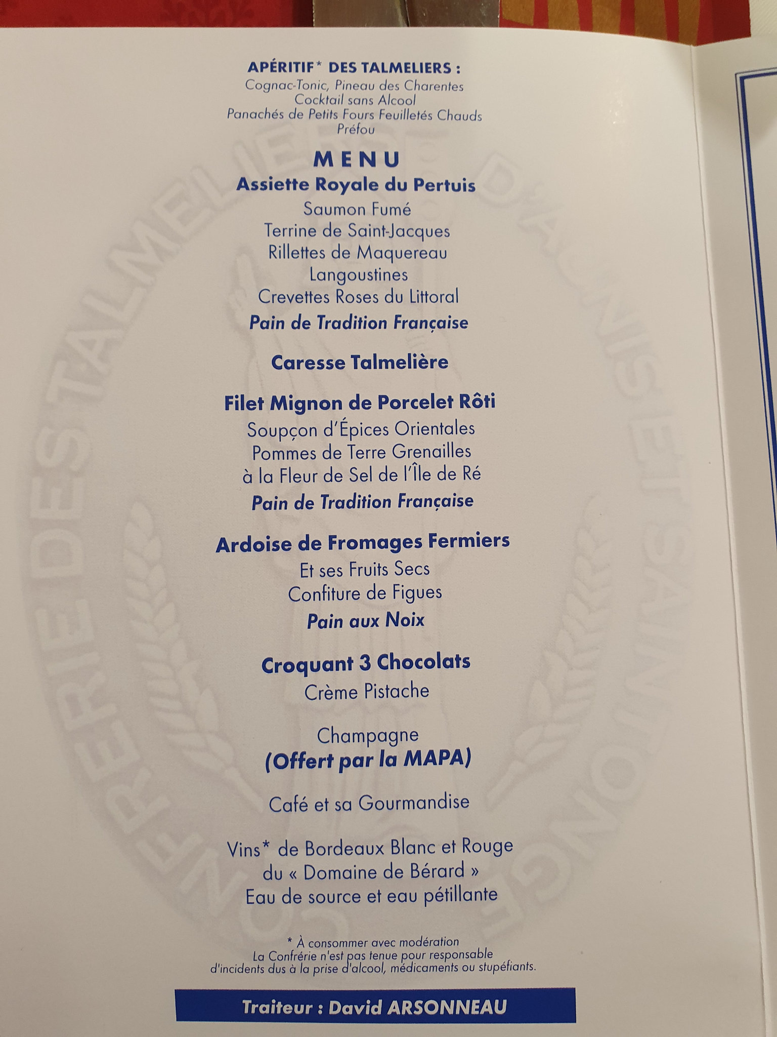 Le menu