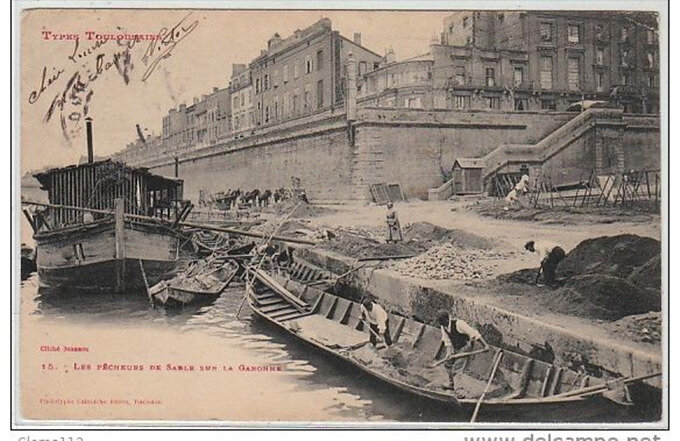 TOULOUSE___Types_Toulousains_-_les_p_cheurs_de_sable_sur_la_Garonne_-_bon__tat___un_petit_pli_d_angl copiecompress