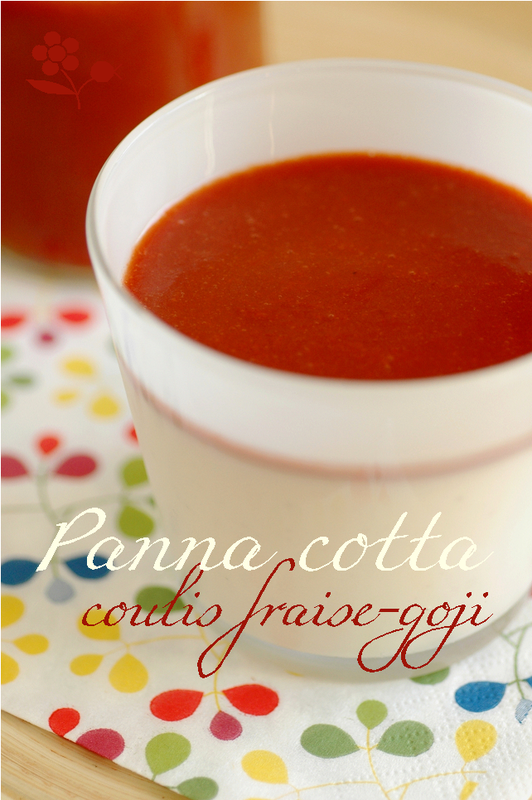Panna cotta lait fermenté, coulis de goji_1