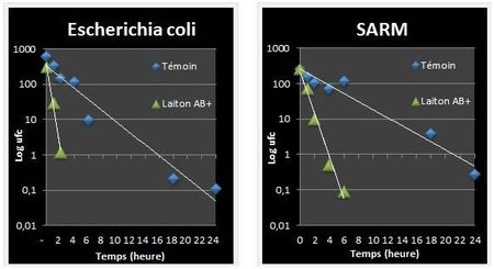 laiton AB+ et effet sur microbe antibactérien