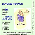 Poèmes de 16 vers pour l'an XVI, <b>concours</b> de <b>poésie</b> jusqu'à septembre <b>2016</b> du Verbe Poaimer