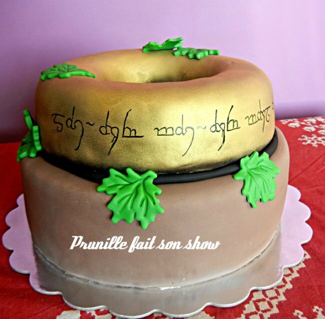 gateau de mariage le seigneur des anneaux prunillefee