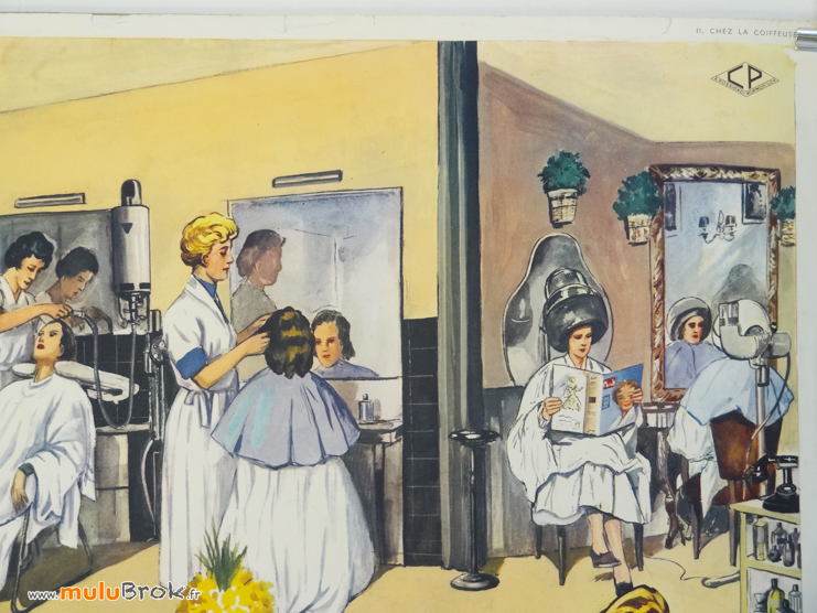 Affiche-CHEZ-LA-COIFFEUSE-5-Rossignol-muluBrok-Vintage