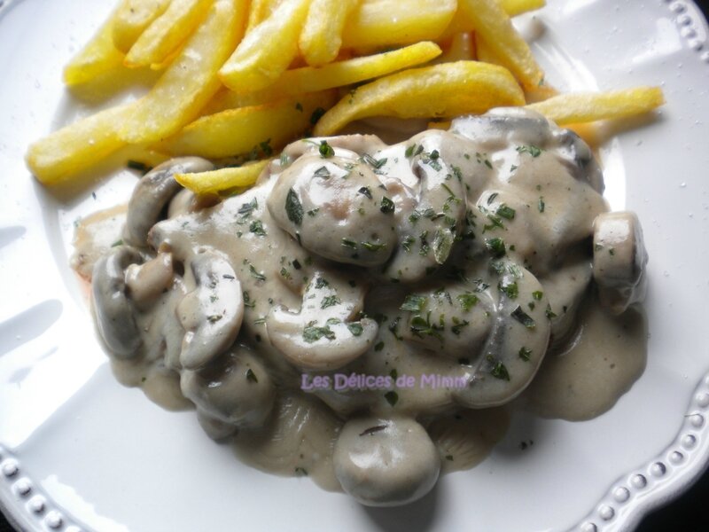 Steak aux champignons