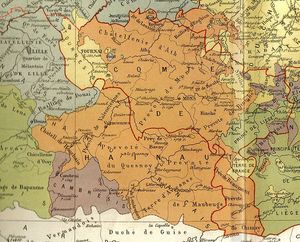 Carte du comté de_Hainaut separation