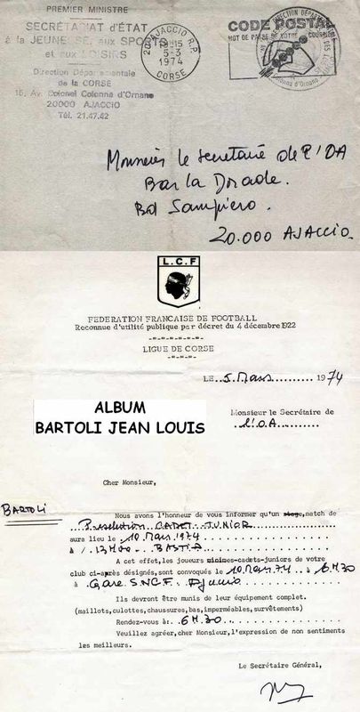 057_Convocation_Enveloppe__LCF_S_lection_Corse_Juniors_Bastia_1974