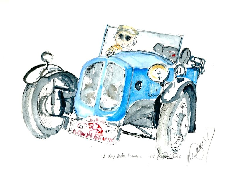 auto retro bleue 2012