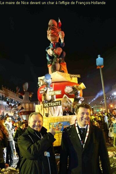 Estrosi - Hollande - carnaval Nice 2014