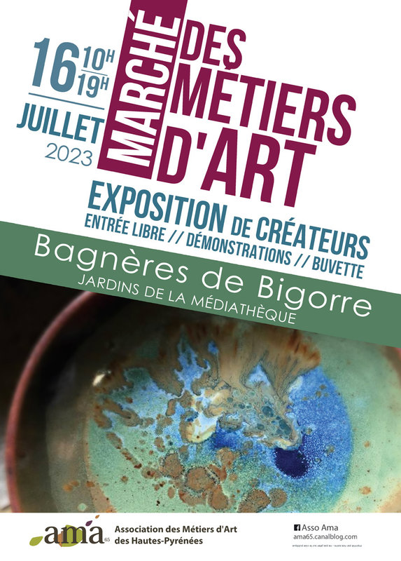 AMA65 marché des métiers d'art 16 juillet 2023 Bagnères