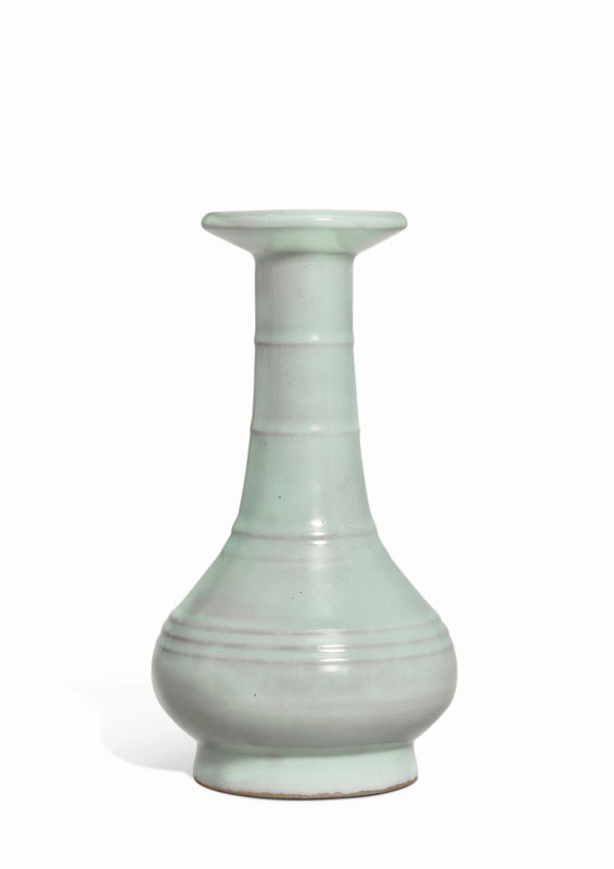 A rare Longquan celadon 'bamboo-neck' vase, Southern Song dynasty