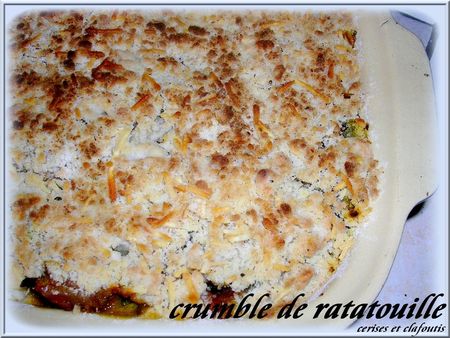 recettes legumes CRUMBLE DE RATATOUILLE