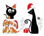 christmas-vector-cute-cats-and-dogs-87410