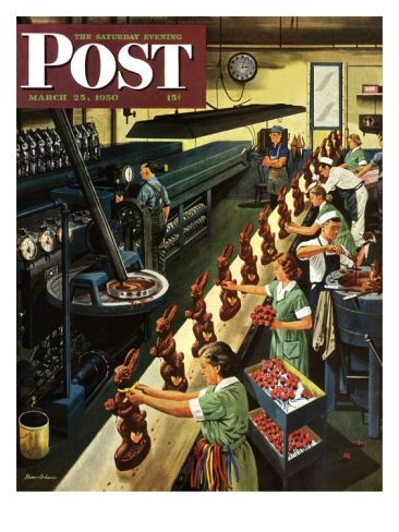 stevan-dohanos--chocolate-easter-bunnies-saturday-evening-post-cover-march-25-1950_i-G-61-6109-CBZF100Z