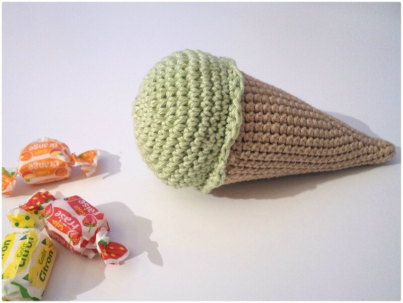 Cornet de glace au crochet Cam&Drey bricolent