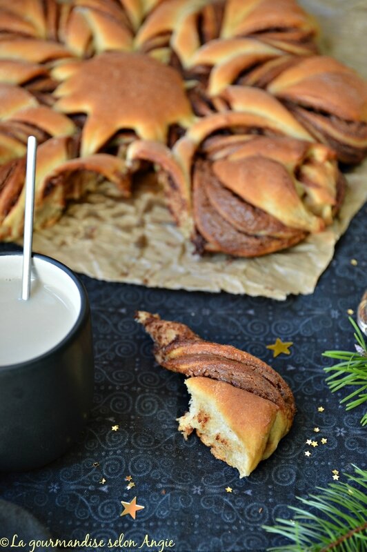 Brioche végétale flocon de neige Noël vegan