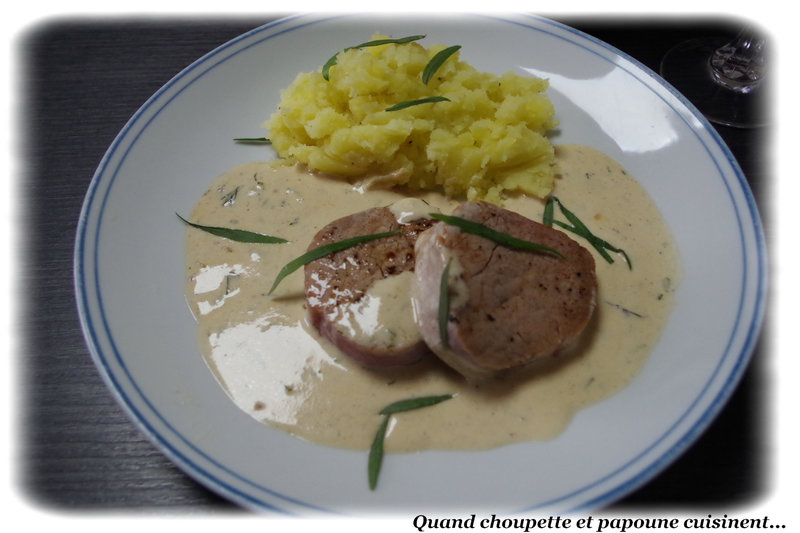 médaillons de veau à la crème d'estragon-1561
