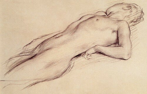 DEGAS - Une femme nue étendue