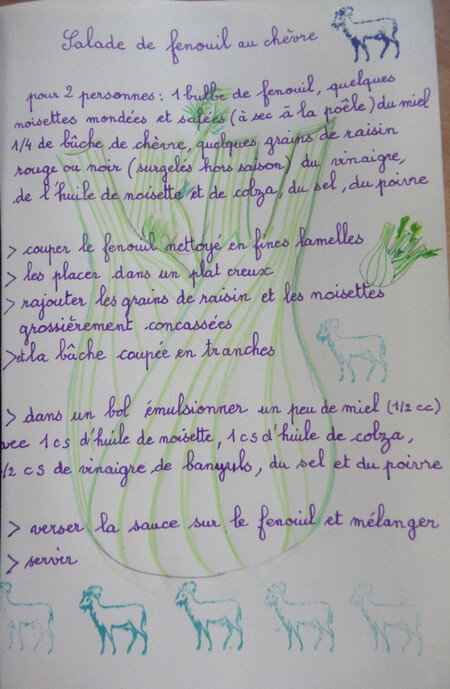 cahier de recettes février 1