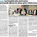 Lisieux: La société des <b>écrivains</b> <b>normands</b> remet ses prix littéraires