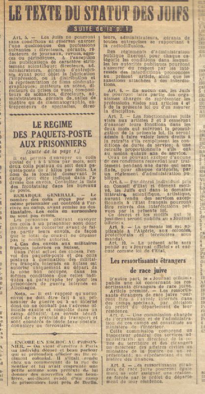 42 dimanche 20 octobre 1940