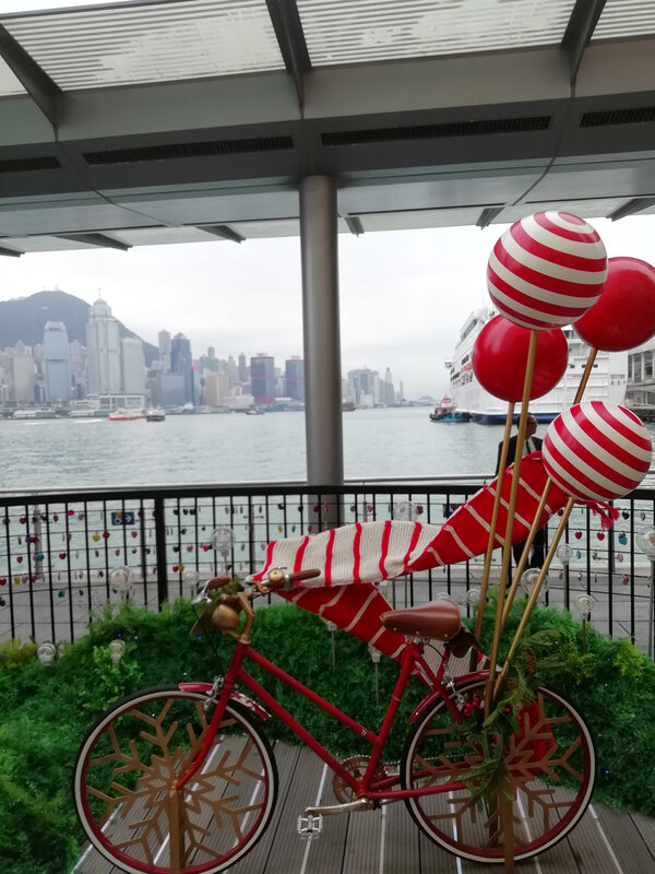 Tsim Sha Tsui Port déco de Noël vélo
