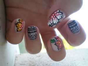 nail art tribal one stroke 3