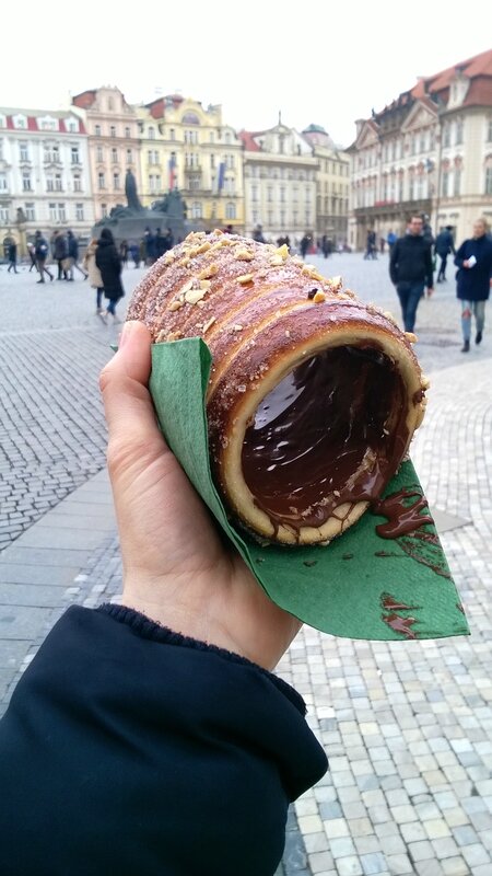 Un trdelnik au chocolat, Prague