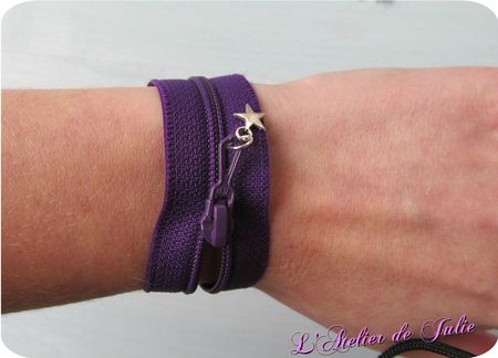 bracelet fermeture violette