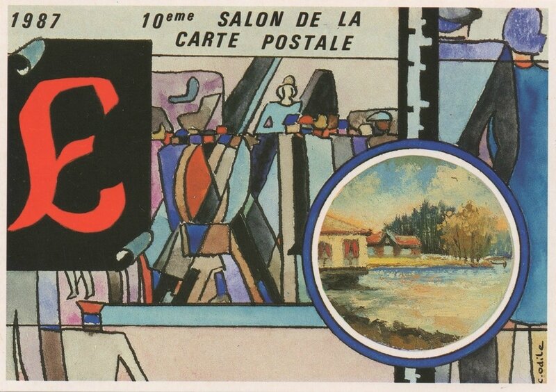 1987 10ème Salon CP Puzzle C Odile 2 RR