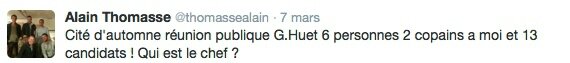 réunion publique Huet twitter personne