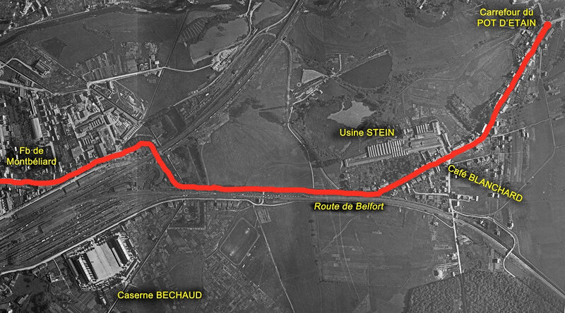 Vue aérienne 1924c1 Route Belfort vers Danjoutin 1924c (2)