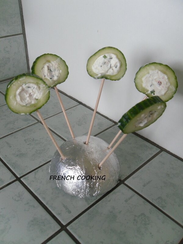 Bouchées fraîcheur de concombre au fromage frais 1