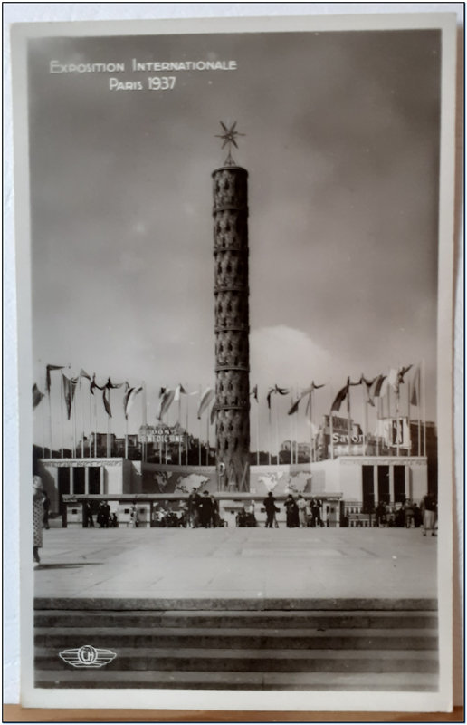 Exposition internationale 1937 - Monument de la Paix - datée 1937