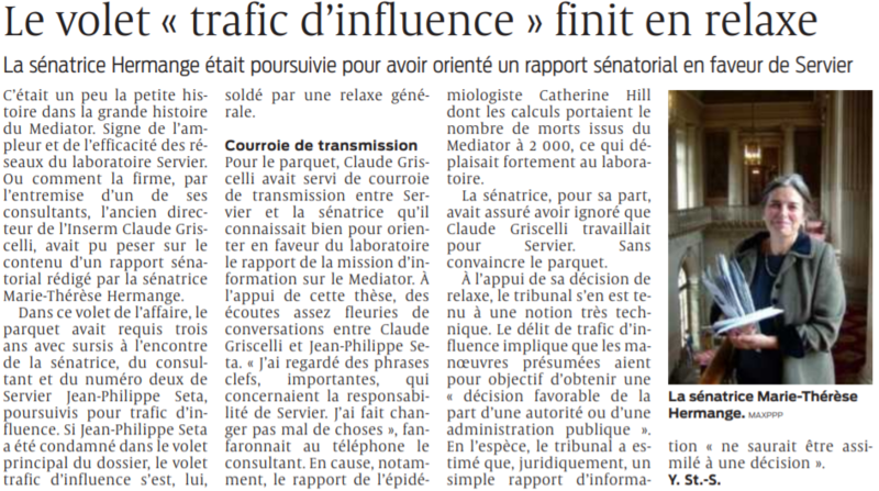 2021 03 30 SO Le volet trafic d'influence finit en relaxe
