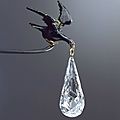 Hairpin with a long brilliant <b>drop</b> worn by an eagle, Johann Melchior Dinglinger, Dresden, 1713, changed to 1719
