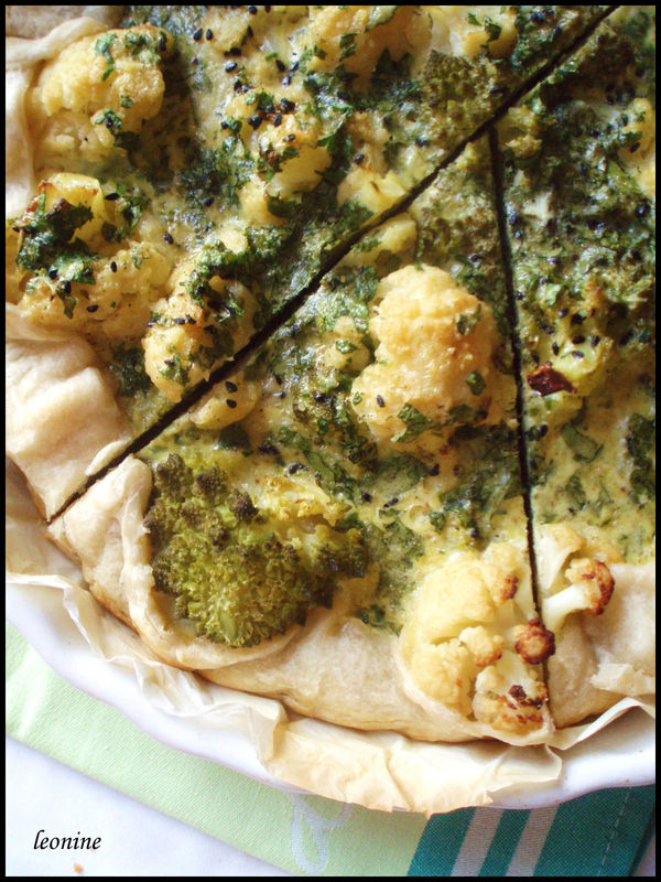 Tarte aux deux choux et gouda au cumin recettes plats Cake au gouda, jambon et cumin