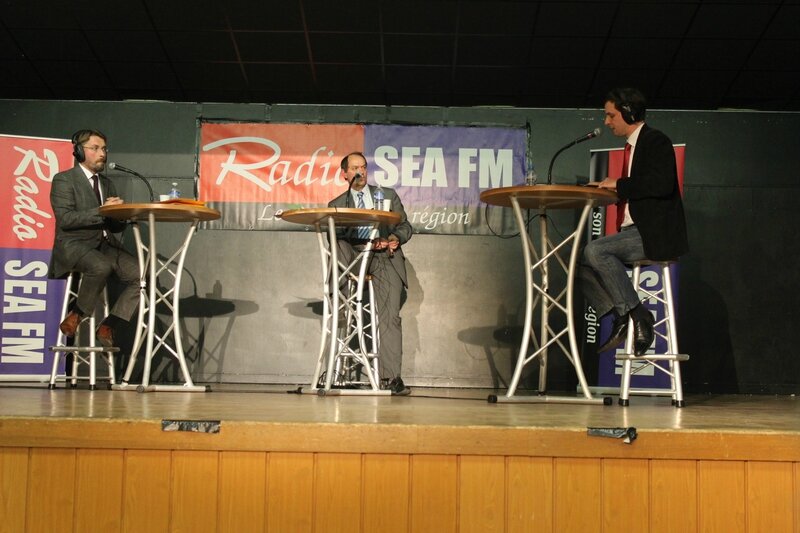 débat élections municipales Avranches mars 2014 radio SEA FM Edouard Frémy David Nicolas Guénhaël Huet UMP