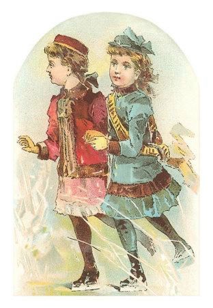 TC-00004-C%7ETwo-Victorian-Girls-Skating-Posters
