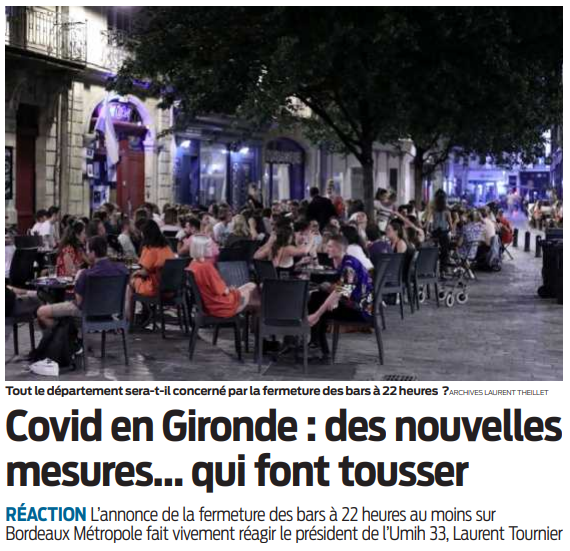 2020 09 24 SO Covid en Gironde des nouvelles mesures qui font tousser