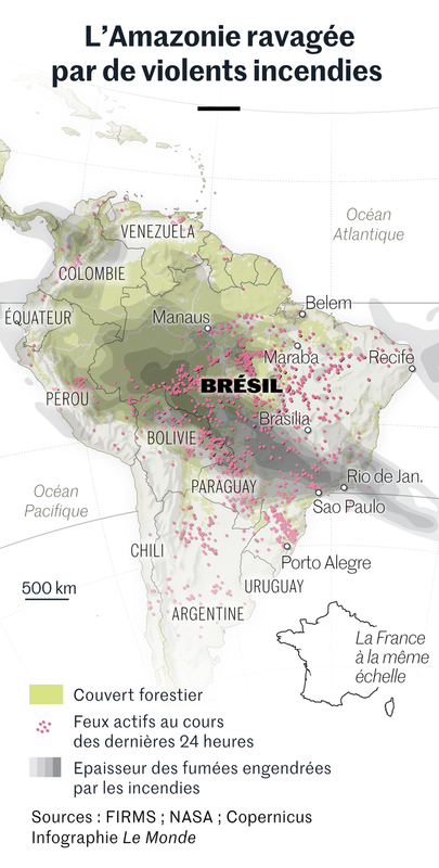 Photo-carte-du-Brésil-nbre-de-points-incendies