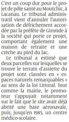 2021 10 29 SO L'autorisation de défrichement du pôle santé annulée2