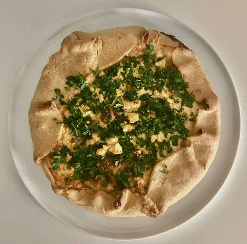 tarte rustique à la ratatouille et à la féta
