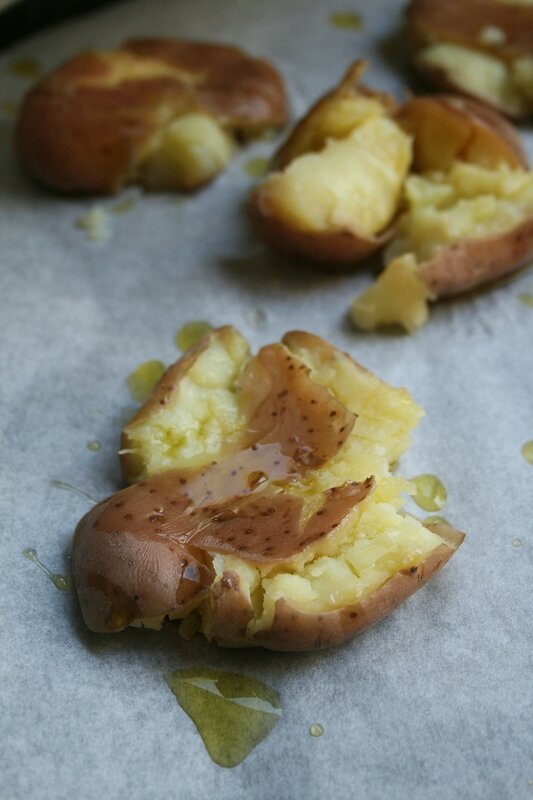 Smashed Potatoes au saumon - Pommes de terre écrassées 1