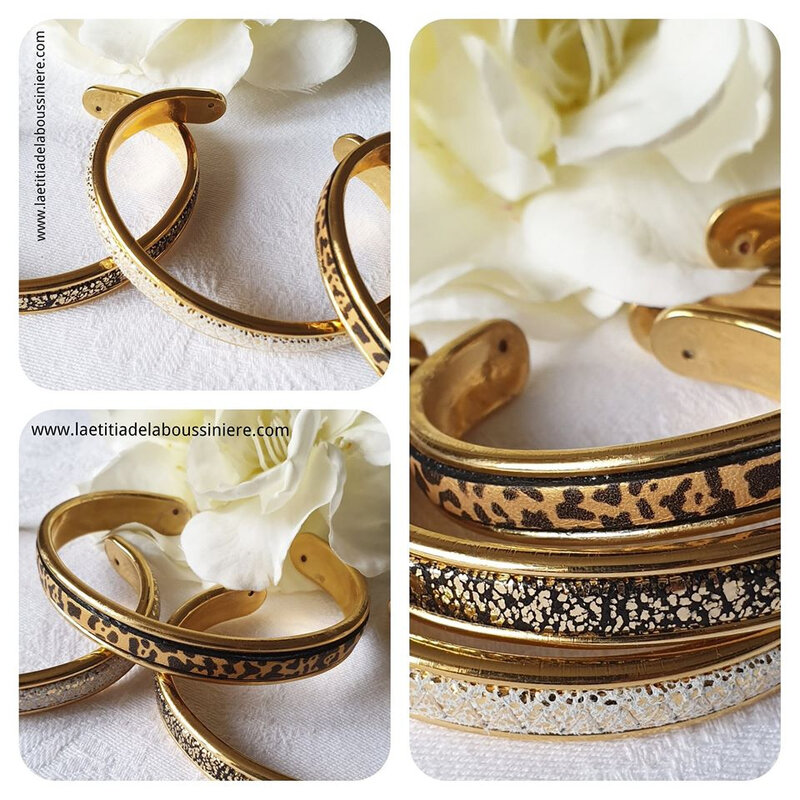 Bracelet demi-jonc cuir - 39 €
