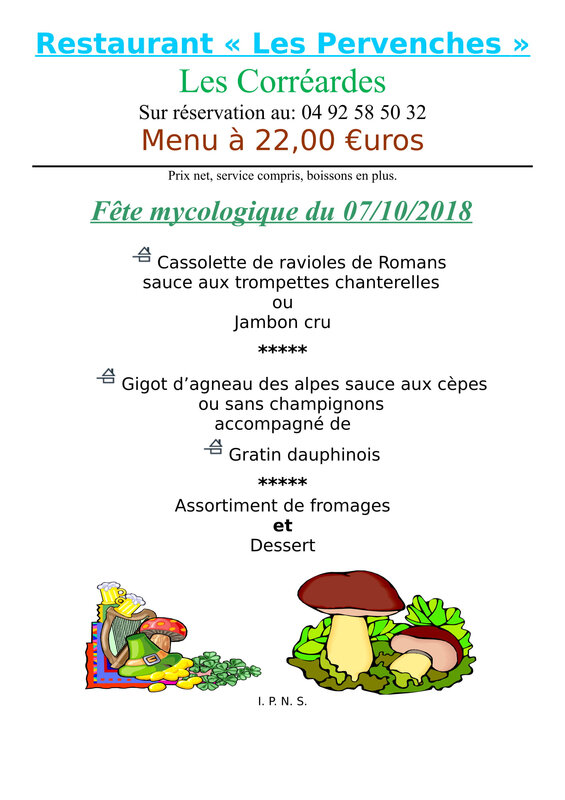 Menu champignons 2018 Pervenches-1