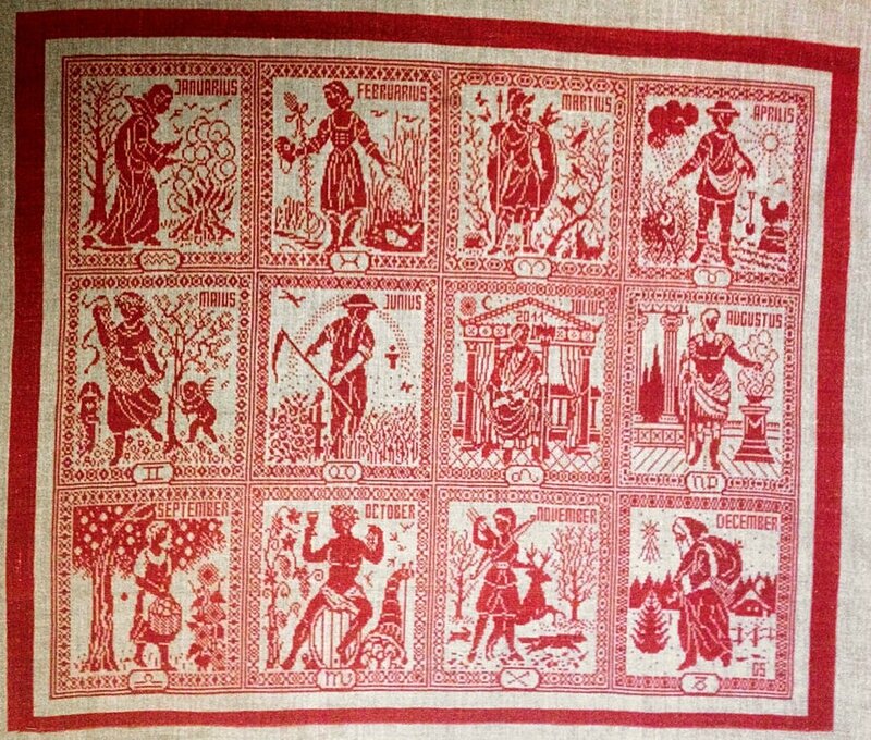 brodé en rouge par Galina