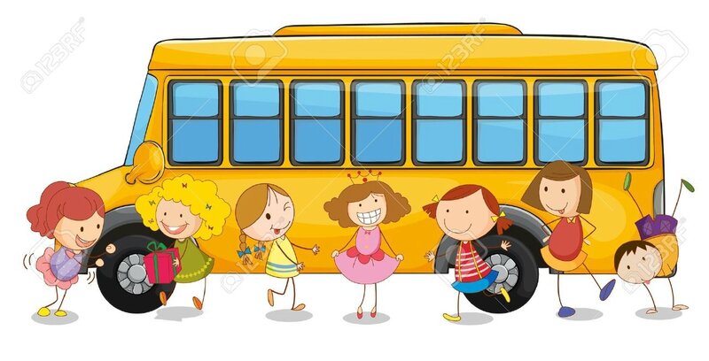 14891970-illustration-des-enfants-et-des-autobus-scolaires-sur-fond-blanc-Banque-d'images